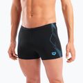 Vyriškos plaukimo trumpikės arena Graphic Swim Short black/turquoise 8