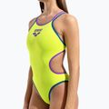 Moteriškas vientisas maudymosi kostiumėlis arena One Double Cross Back One Piece artic lime/plum/blue cosmo 8