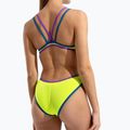 Moteriškas vientisas maudymosi kostiumėlis arena One Double Cross Back One Piece artic lime/plum/blue cosmo 9
