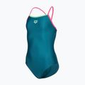 Vaikiškas vientisas maudymosi kostiumėlis arena Light Drop Solid deep teel/shocking pink/verbena 3