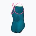 Vaikiškas vientisas maudymosi kostiumėlis arena Light Drop Solid deep teel/shocking pink/verbena 4