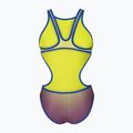 Moteriškas vientisas maudymosi kostiumėlis arena One Shaded Print Tech One Back artic lime violetta multi/neon blue 2