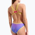 Moteriškas vientisas maudymosi kostiumėlis arena One Shaded Print Tech One Back bright coral royal multi/soft green 9