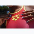 Moteriškas vientisas maudymosi kostiumėlis arena One Shaded Print Tech One Back bright coral royal multi/soft green 13