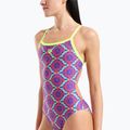 Moteriškas vientisas maudymosi kostiumėlis arena Floral Challange Back violet multi/artic lime 4