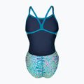 Moteriškas vientisas maudymosi kostiumėlis arena Snake Skin Challenge blue cosmo multi/blue cosmo 2