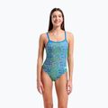 Moteriškas vientisas maudymosi kostiumėlis arena Snake Skin Challenge blue cosmo multi/blue cosmo 5