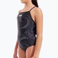 Vaikiškas vientisas maudymosi kostiumėlis arena Fireflow Lightdrop Back black/team black 8