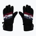 Rossignol Jr Sportchic Stretch Impr juodos vaikiškos slidinėjimo pirštinės 3