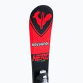 Vaikiškos kalnų slidės Rossignol Hero Pro + Team 4 GW Black Bulk red 8