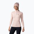Moteriški termoaktyvūs marškinėliai Rossignol Classique 1/2 Zip powder pink