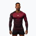 Treniruočių vyriški marškinėliai Venum Tactical XT Rashguards black/burgundy/gold