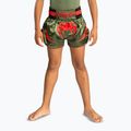 Vaikiški treniruočių šortai Venum Inferno Kids Muay Thai army green/orange
