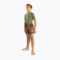 Vaikiški treniruočių šortai Venum Inferno Kids Muay Thai army green/orange 2