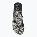 Moteriškos šlepetės per pirštą ROXY Viva Stamp II black/white 5