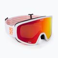 Moteriški snieglenčių akiniai ROXY Feenity Color Luxe bright white/sonar ml revo red