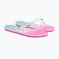 ROXY Viva Jelly moteriškos šlepetės white/crazy pink/turquoise 5