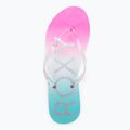 ROXY Viva Jelly moteriškos šlepetės white/crazy pink/turquoise 6