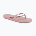 Moteriškos ROXY Viva Sparkle šlepetės rose gold