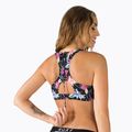 ROXY Active Crop Top maudymosi kostiumėlio viršutinė dalis antracito/ gėlių spalvos 3