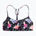 ROXY Active Bralette maudymosi kostiumėlio viršutinė dalis antracito/ gėlių spalvos srautas 5