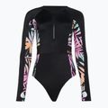 Moteriškas vientisas maudymosi kostiumėlis ROXY Active Onesie anthracite zebra jungle