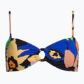 ROXY Color Jam Bandeau maudymosi kostiumėlio viršutinė dalis antracito spalvos su gėlėmis Jammin