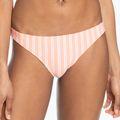 ROXY Into The Sun Moderate papaya punch novelta stripe swimsuit bottom h 2