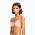 ROXY Into The Sun Athletic Triangle papaya punch novelta stripe swimsuit top h 5