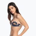 ROXY Into The Sun Mold Bandeau maudymosi kostiumėlio viršutinė dalis nuotaika indigo tropical depht 6