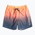 Vyriški "Quiksilver Everyday Warped Logo Volley 17" maudymosi šortai tamsiai mėlynos ir oranžinės spalvos EQYJV04000-BSL6