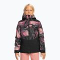 Vaikiška snieglenčių striukė ROXY Silverwinter Girl true black pansy pansy