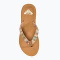 Moteriškos šlepetės per pirštą ROXY Porto Raffia II multi/olive 5