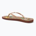 Moteriškos šlepetės per pirštą ROXY Bermuda Print brown combo 3
