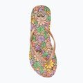 Moteriškos šlepetės per pirštą ROXY Bermuda Print brown combo 5