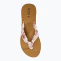 Moteriškos šlepetės per pirštą ROXY Paia V white/crazy pink print 6