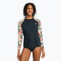 Moteriški plaukimo marškinėliai ilgomis rankovėmis ROXY Lycra Printed anthracite palm song s 2