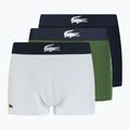 Lacoste boksininkų šortai 5H1803 P52 3 poros čiobrelių/raudonai mėlyna/balta