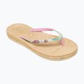 Moteriškos šlepetės per pirštą ROXY South Beach III green/pink