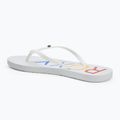 Moteriškos šlepetės per pirštą ROXY Sandy III white/rainbow monogram 3