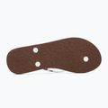 Moteriškos šlepetės per pirštą ROXY Portofino III dc light brown/white 4