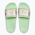 Moteriškos šlepetės ROXY Slippy II green stripe 2