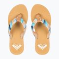 Moteriškos šlepetės per pirštą ROXY Porto Raffia II blue depths 2