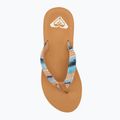 Moteriškos šlepetės per pirštą ROXY Porto Raffia II blue depths 5