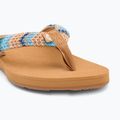 Moteriškos šlepetės per pirštą ROXY Porto Raffia II blue depths 7