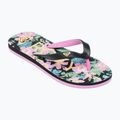 Vaikiškos šlepetės per pirštą ROXY Tahiti VII black/pink stencil