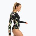 Moteriški plaukimo marškinėliai ilgomis rankovėmis ROXY Zip Lycra anthracite island escape 3