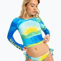 Moteriški plaukimo marškinėliai ilgomis rankovėmis ROXY Atlas Crop Top skyway