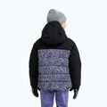 Vaikiška sniego lenktynių striukė ROXY Snowyhill Printed Puffy true black wildin out rg 3
