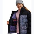 Vaikiška sniego lenktynių striukė ROXY Snowyhill Printed Puffy true black wildin out rg 5